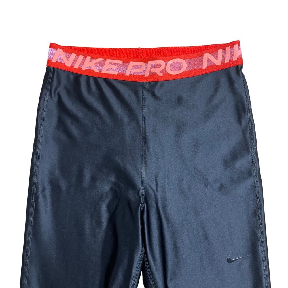 NIKE PRO LEGGINGS HIGH RISE DA0570-010 SIZE M ATHLETIC STRETCH TRAINING 7/8 LOGO - Picture 3 of 10